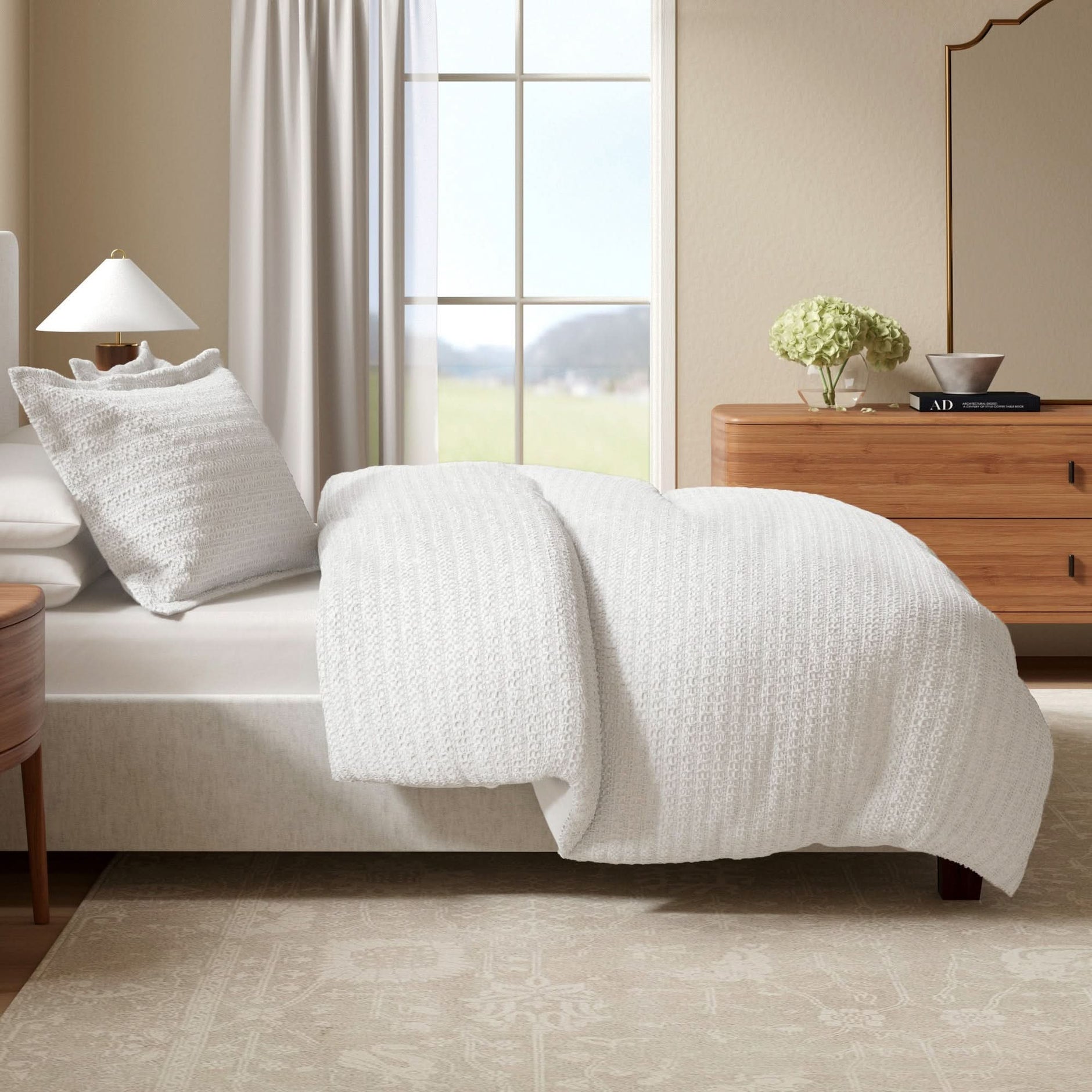 100% Cotton Waffle Weave Duvet Set - Mattea Collection - SwagglyLife Home & Fashion